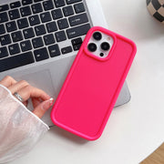 For iPhone 14 Pro Shockproof Frame Frosted TPU Phone Case(Rose Red)