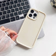 For iPhone 14 Pro Max Shockproof Frame Frosted TPU Phone Case(Beige) - free shipping - PMC TechLife - Order now!