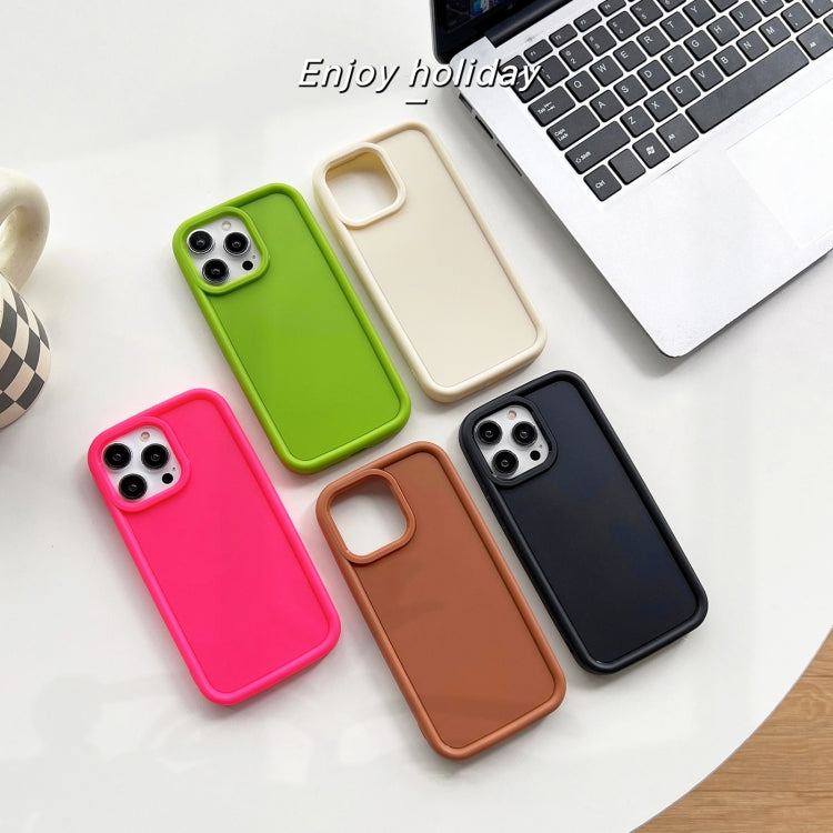 For iPhone 12 Pro Max Shockproof Frame Frosted TPU Phone Case(Black)