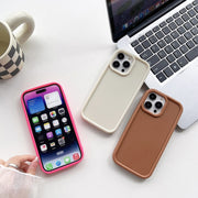 For iPhone XR Shockproof Frame Frosted TPU Phone Case(Beige)