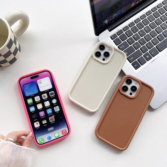 For iPhone 13 Pro Max Shockproof Frame Frosted TPU Phone Case(Black)