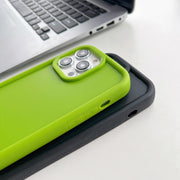 For iPhone 13 Pro Max Shockproof Frame Frosted TPU Phone Case(Black)