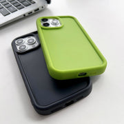 For iPhone 13 Pro Max Shockproof Frame Frosted TPU Phone Case(Black)