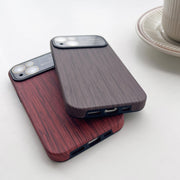 For iPhone 11 Pro Max Wood Grain TPU Phone Case with Lens Film(Beige)