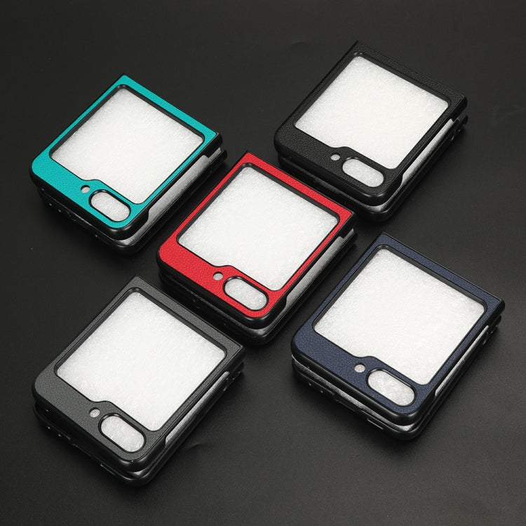 For Samsung Galaxy Z Flip5 Litchi Texture Card Slots Back Cover Phone Case(Green)