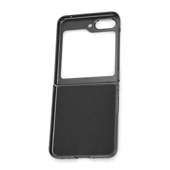 For Samsung Galaxy Z Flip5 Cow Pattern Sewing Back Cover Phone Case(Blue)