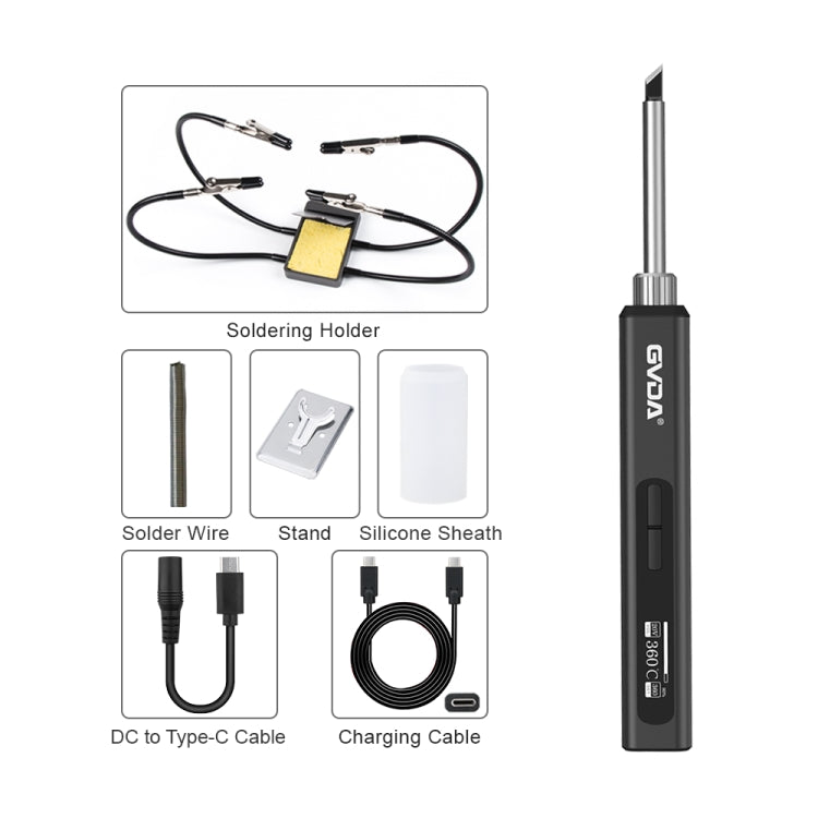 GVDA GD300 Intelligent Internal Heating Digital Display Constant Temperature Maintenance Electric Soldering Iron with Stand Set