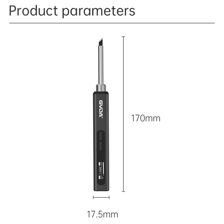 GVDA GD300 Intelligent Internal Heating Digital Display Constant Temperature Maintenance Electric Soldering Iron with 4 Tips