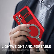 For Samsung Galaxy Note20 Ultra MagSafe Magnetic Holder Phone Case(Red)