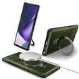 For Samsung Galaxy Note20 Ultra MagSafe Magnetic Holder Phone Case(Green) - Galaxy Note20 Ultra Cases by PMC TechLife | Online Shopping South Africa | PMC TechLife