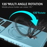For Samsung Galaxy Note20 Ultra MagSafe Magnetic Holder Phone Case(Light Blue)
