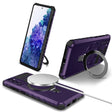 For Samsung Galaxy S20 FE MagSafe Magnetic Holder Phone Case(Purple) - Galaxy S20 FE Cases by PMC TechLife | Online Shopping South Africa | PMC TechLife