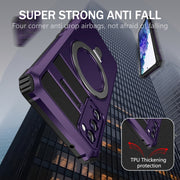 For Samsung Galaxy S20 FE MagSafe Magnetic Holder Phone Case(Purple)