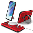 For Samsung Galaxy S21 FE 5G MagSafe Magnetic Holder Phone Case(Red) - free shipping - PMC TechLife - Order now!