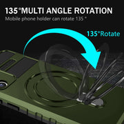 For Samsung Galaxy S21 FE 5G MagSafe Magnetic Holder Phone Case(Green)