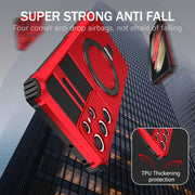 For Samsung Galaxy S21 Ultra 5G MagSafe Magnetic Holder Phone Case(Red)