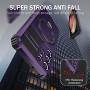 For Samsung Galaxy S21 Ultra 5G MagSafe Magnetic Holder Phone Case(Purple)