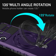 For Samsung Galaxy S21 Ultra 5G MagSafe Magnetic Holder Phone Case(Purple)