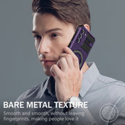 For Samsung Galaxy S21 5G MagSafe Magnetic Holder Phone Case(Purple)