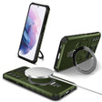 For Samsung Galaxy S21+ 5G MagSafe Magnetic Holder Phone Case(Green) - Galaxy S21+ 5G Cases by PMC TechLife | Online Shopping South Africa | PMC TechLife