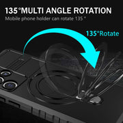 For Samsung Galaxy S22 Ultra 5G MagSafe Magnetic Holder Phone Case(Black)