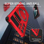 For Samsung Galaxy S22 Ultra 5G MagSafe Magnetic Holder Phone Case(Red)