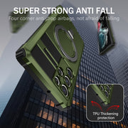 For Samsung Galaxy S22 Ultra 5G MagSafe Magnetic Holder Phone Case(Green)