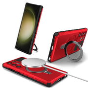 For Samsung Galaxy S23 Ultra 5G MagSafe Magnetic Holder Phone Case(Red)