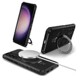 For Samsung Galaxy S23+ 5G MagSafe Magnetic Holder Phone Case(Black) - Galaxy S23+ 5G Cases by PMC TechLife | Online Shopping South Africa | PMC TechLife