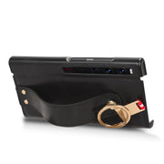 For Huawei Mate Xs 2 Wristband Leather Back Phone Case(Black)