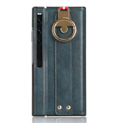 For Huawei Mate Xs 2 Wristband Leather Back Phone Case(Blue)