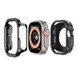 For Apple Watch Ultra 49mm 2-in-1 PC Hybrid TPU Armor Watch Case(Black) - Watch Cases by PMC TechLife | Online Shopping South Africa | PMC TechLife
