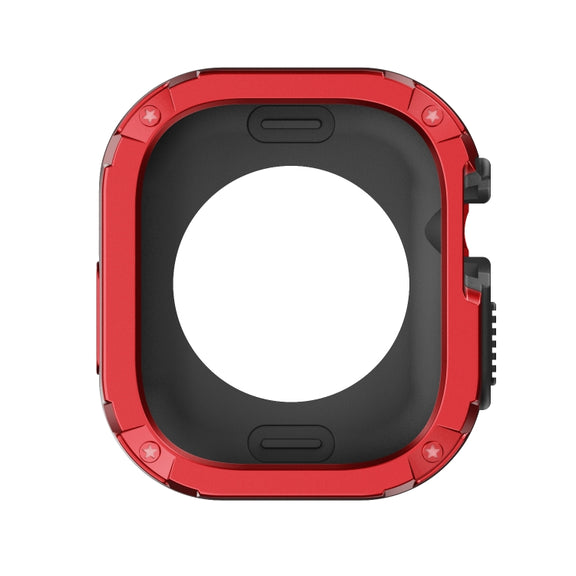 For Apple Watch Ultra 49mm 2-in-1 PC Hybrid TPU Armor Watch Case(Red)