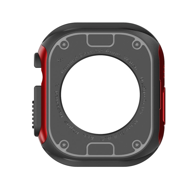 For Apple Watch Ultra 49mm 2-in-1 PC Hybrid TPU Armor Watch Case(Red)