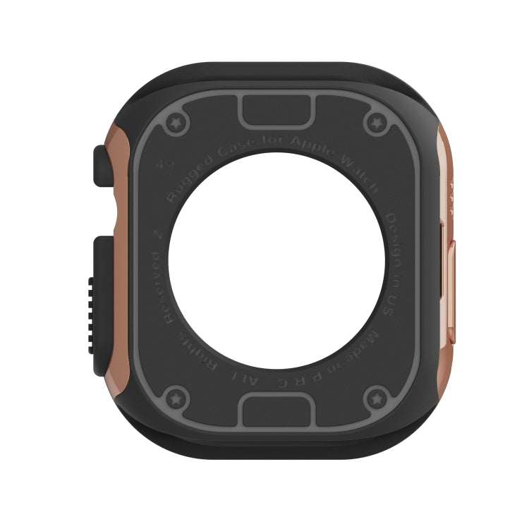For Apple Watch Ultra 49mm 2-in-1 PC Hybrid TPU Armor Watch Case(Rose Gold)