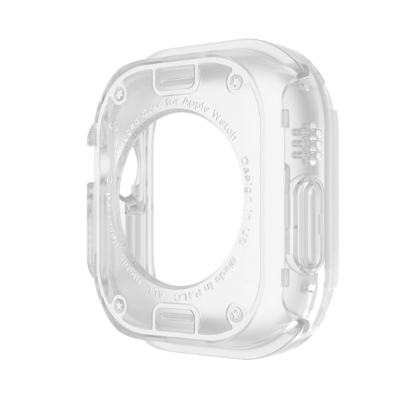 For Apple Watch Ultra 49mm 2-in-1 PC Hybrid TPU Armor Watch Case(Transparent)
