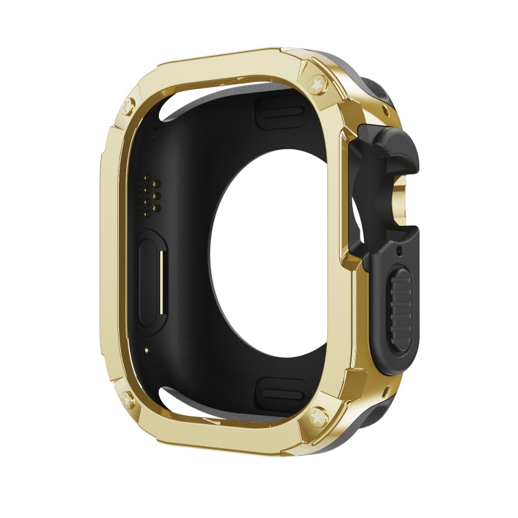 For Apple Watch Ultra 49mm 2-in-1 PC Hybrid TPU Armor Watch Case(Gold)
