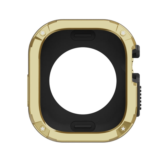 For Apple Watch Ultra 49mm 2-in-1 PC Hybrid TPU Armor Watch Case(Gold)