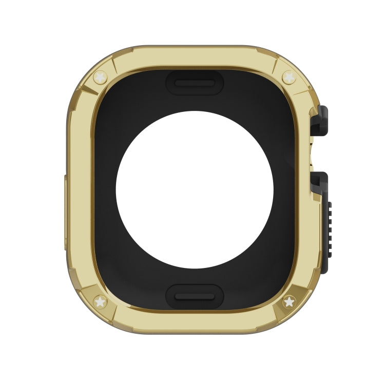 For Apple Watch Ultra 49mm 2-in-1 PC Hybrid TPU Armor Watch Case(Gold)