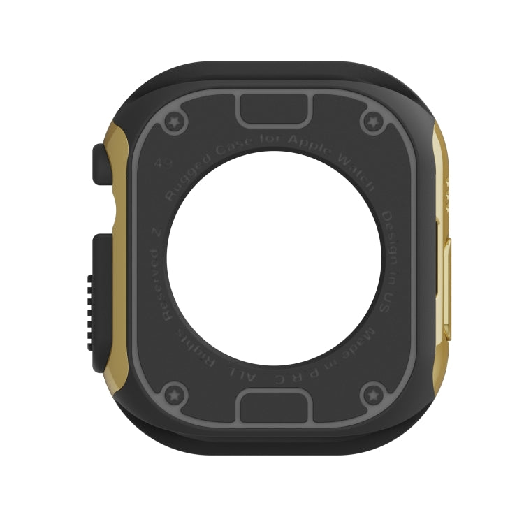 For Apple Watch Ultra 49mm 2-in-1 PC Hybrid TPU Armor Watch Case(Gold)