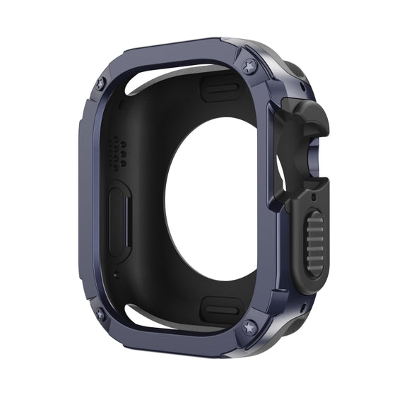 For Apple Watch Ultra 49mm 2-in-1 PC Hybrid TPU Armor Watch Case(Midnight Blue)