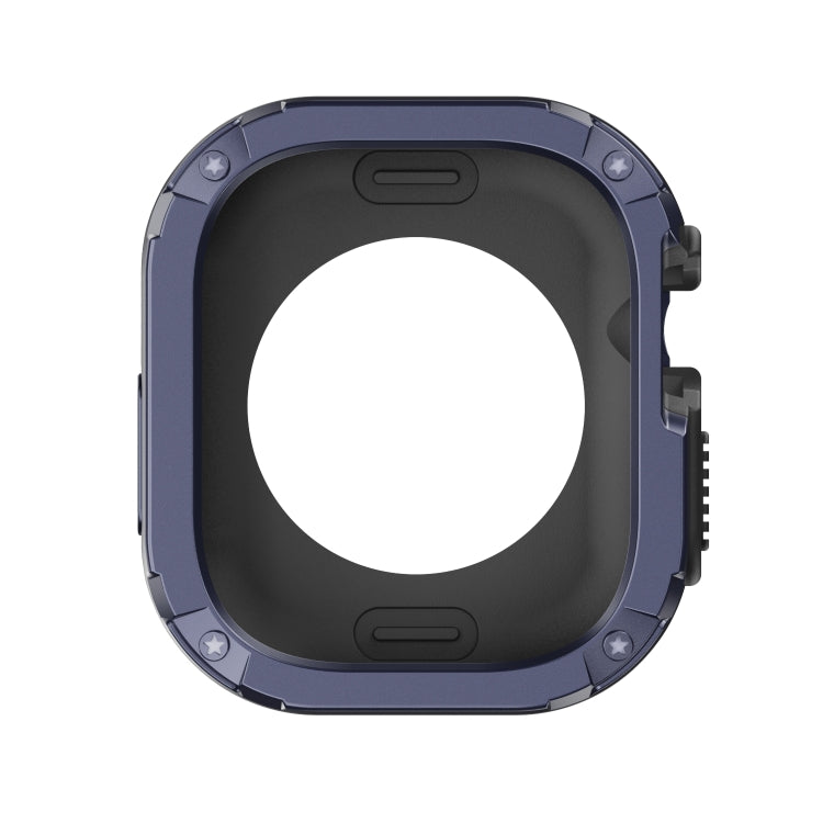 For Apple Watch Ultra 49mm 2-in-1 PC Hybrid TPU Armor Watch Case(Midnight Blue)
