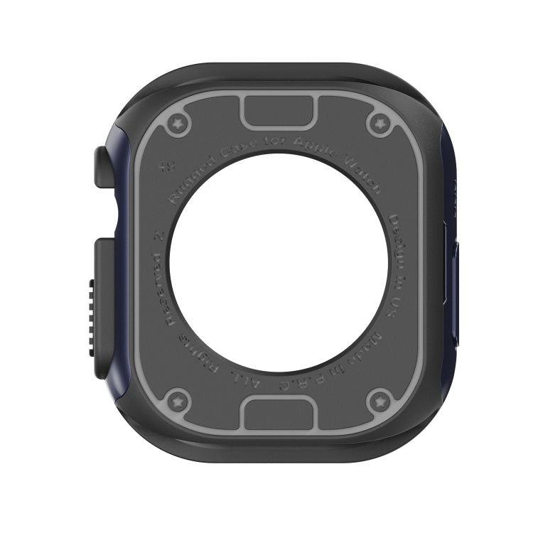 For Apple Watch Ultra 49mm 2-in-1 PC Hybrid TPU Armor Watch Case(Midnight Blue)