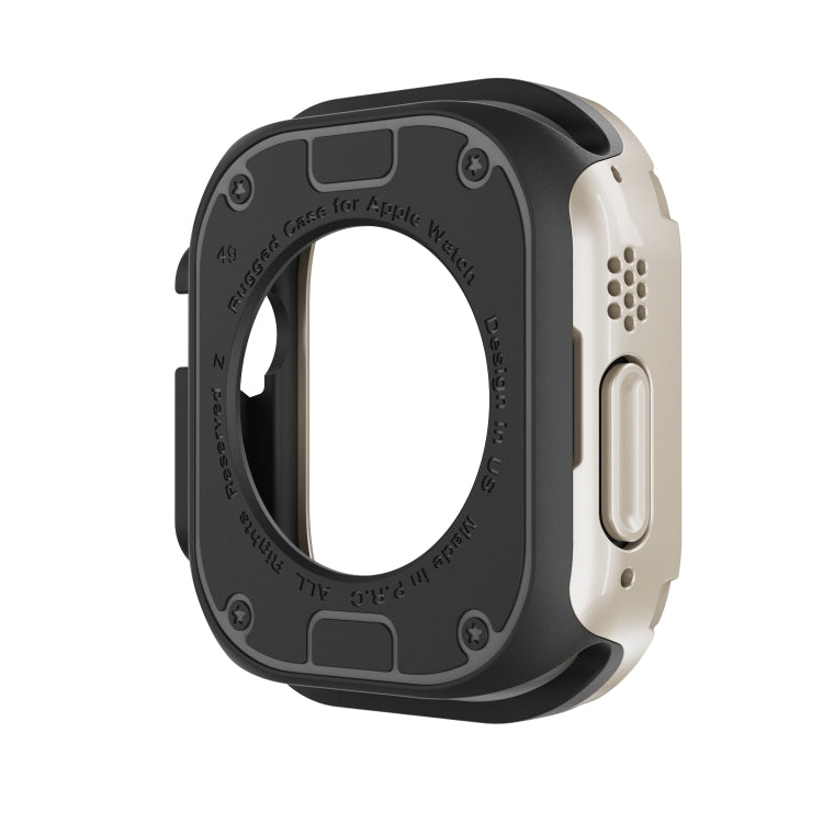 For Apple Watch Ultra 49mm 2-in-1 PC Hybrid TPU Armor Watch Case(Starlight)