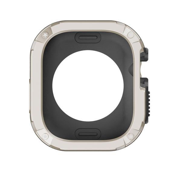For Apple Watch Ultra 49mm 2-in-1 PC Hybrid TPU Armor Watch Case(Starlight)
