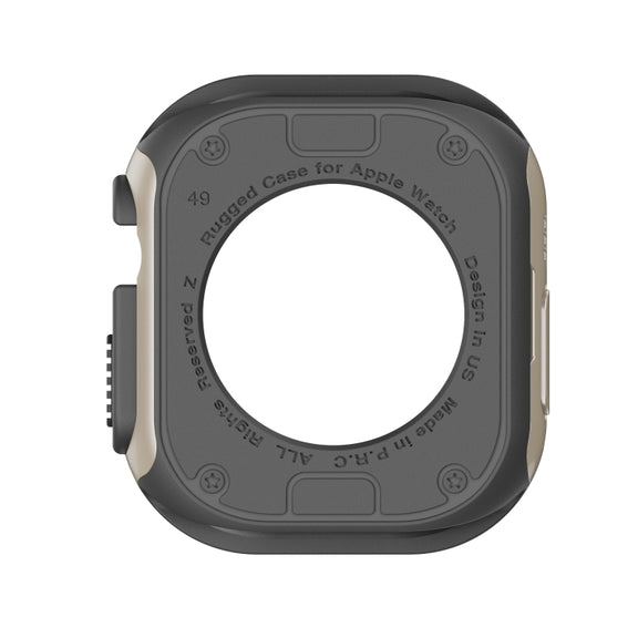For Apple Watch Ultra 49mm 2-in-1 PC Hybrid TPU Armor Watch Case(Starlight)