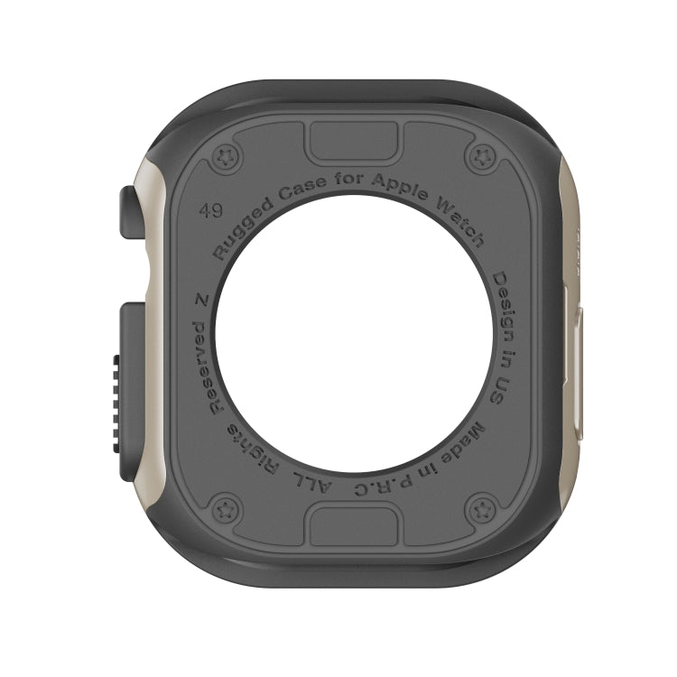 For Apple Watch Ultra 49mm 2-in-1 PC Hybrid TPU Armor Watch Case(Starlight)