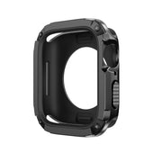 For Apple Watch Series 8 / 7 45mm 2-in-1 PC Hybrid TPU Armor Watch Case(Black)