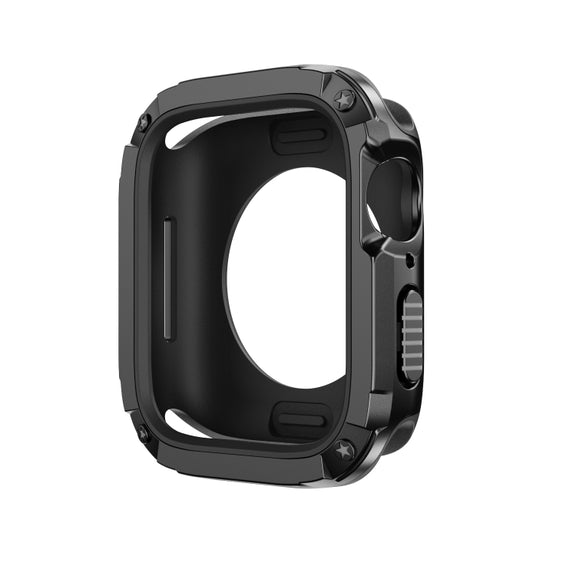For Apple Watch Series 8 / 7 45mm 2-in-1 PC Hybrid TPU Armor Watch Case(Black)