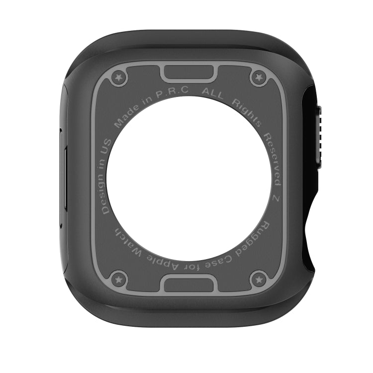 For Apple Watch Series 8 / 7 45mm 2-in-1 PC Hybrid TPU Armor Watch Case(Black)
